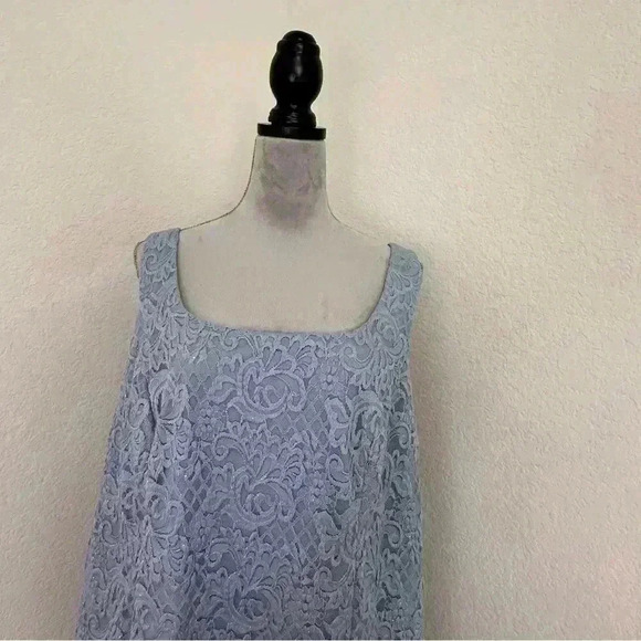 ALEX EVENINGS (mother of the bride) Trimmed Laced Sleeveless Dress Size 22W - Picture 7 of 13